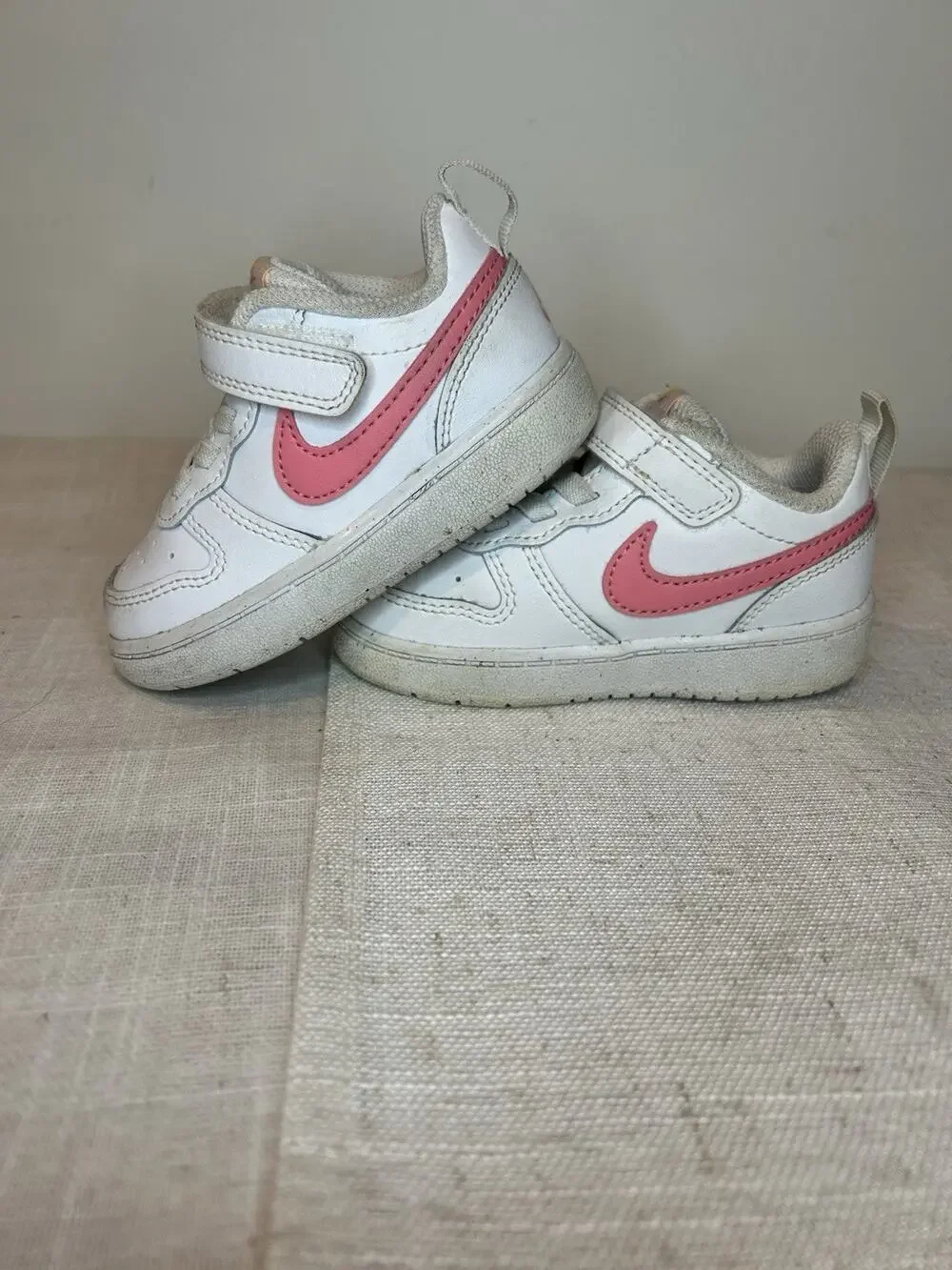 NIke Shoes Girls 6C Court Borough Low 2 Baby Toddler White Pink